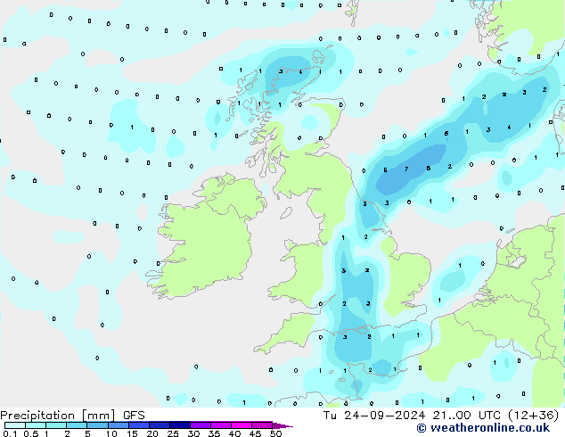 Precipitation GFS Tu 24.09.2024 00 UTC