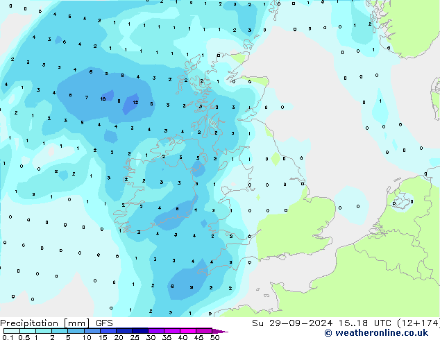 осадки GFS Вс 29.09.2024 18 UTC