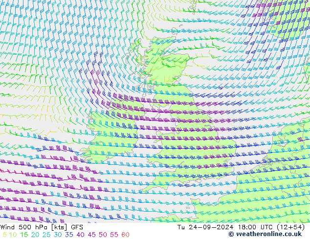 Rüzgar 500 hPa GFS Sa 24.09.2024 18 UTC