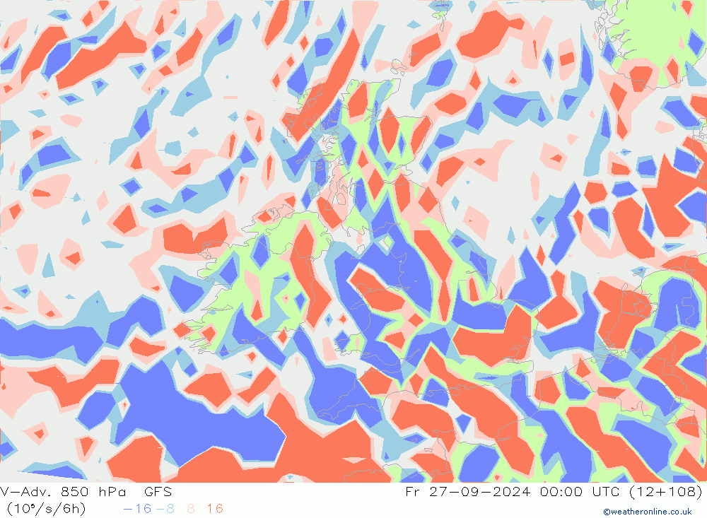 V-Adv. 850 hPa GFS Fr 27.09.2024 00 UTC