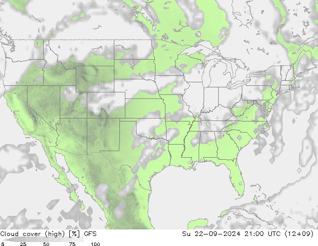 nuvens (high) GFS Dom 22.09.2024 21 UTC