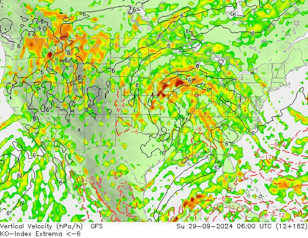 Convection-Index GFS Su 29.09.2024 06 UTC