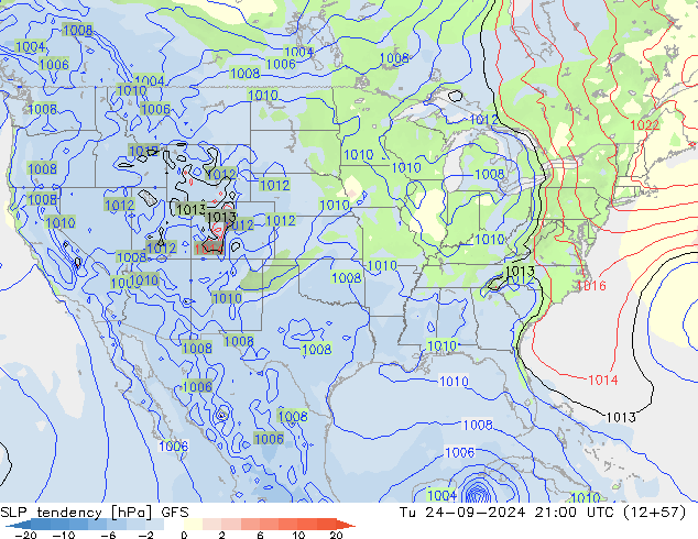 SLP tendency GFS Tu 24.09.2024 21 UTC