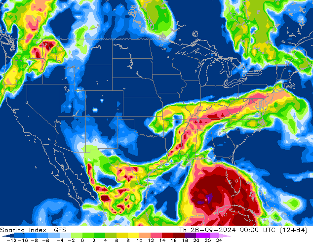 Soaring Index GFS gio 26.09.2024 00 UTC