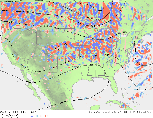 V-Adv. 500 hPa GFS Su 22.09.2024 21 UTC