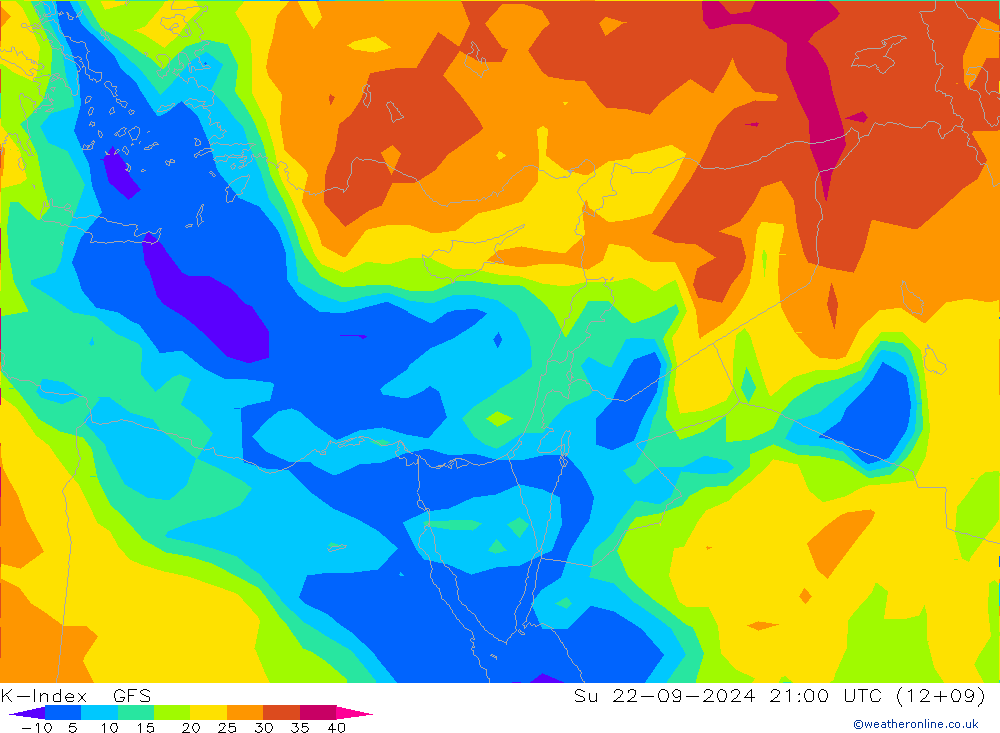 K-Index GFS Su 22.09.2024 21 UTC