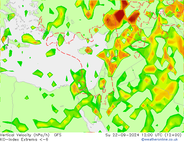 Convection-Index GFS Su 22.09.2024 12 UTC