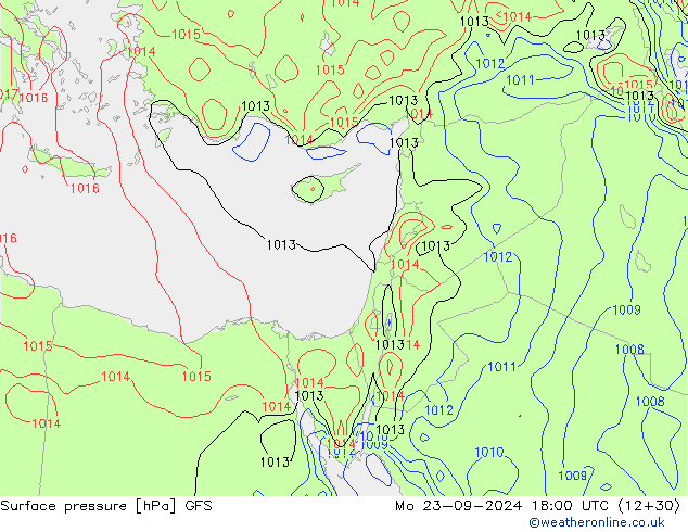 GFS: pon. 23.09.2024 18 UTC