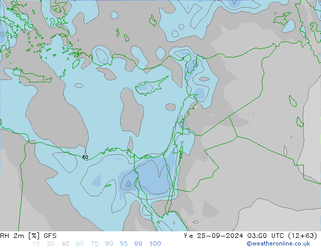 RH 2m GFS We 25.09.2024 03 UTC