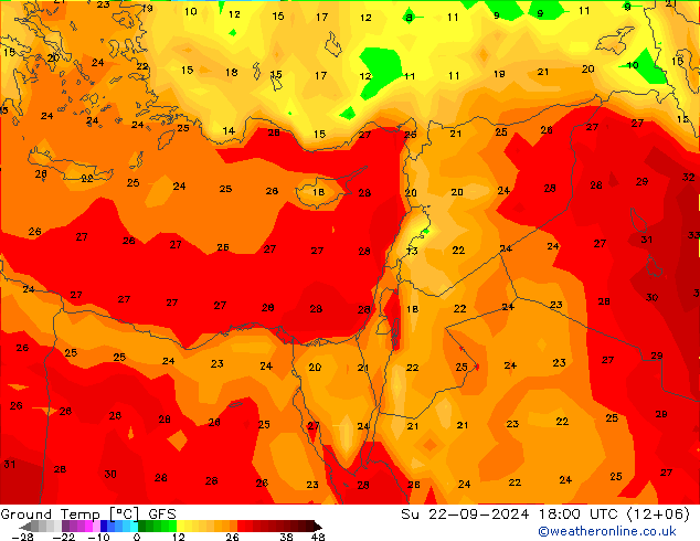 temp. mín./solo GFS Dom 22.09.2024 18 UTC