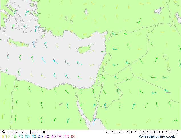 Wind 900 hPa GFS Ne 22.09.2024 18 UTC