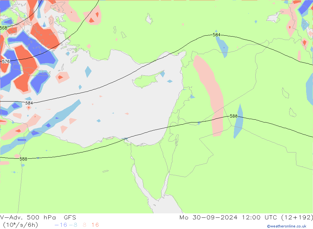 V-Adv. 500 hPa GFS Pzt 30.09.2024 12 UTC