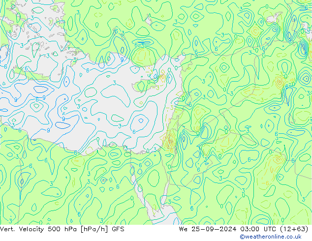 Vert. Velocity 500 hPa GFS We 25.09.2024 03 UTC