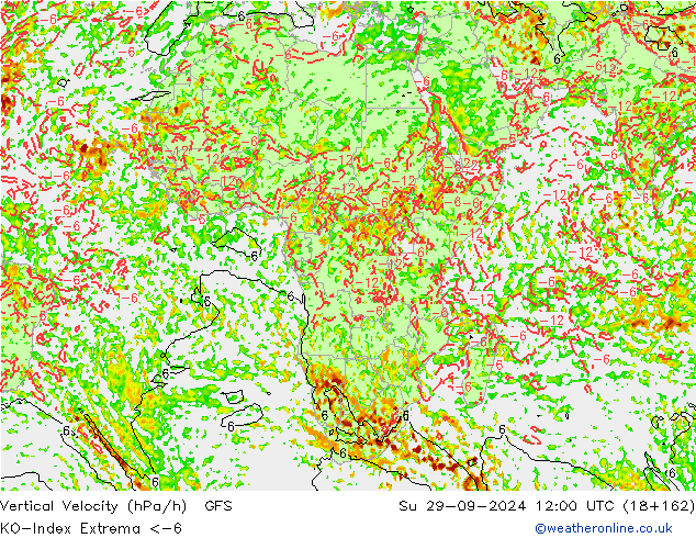 Convection-Index GFS Dom 29.09.2024 12 UTC