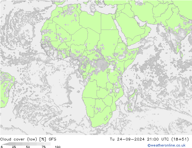 nuvens (baixo) GFS Ter 24.09.2024 21 UTC