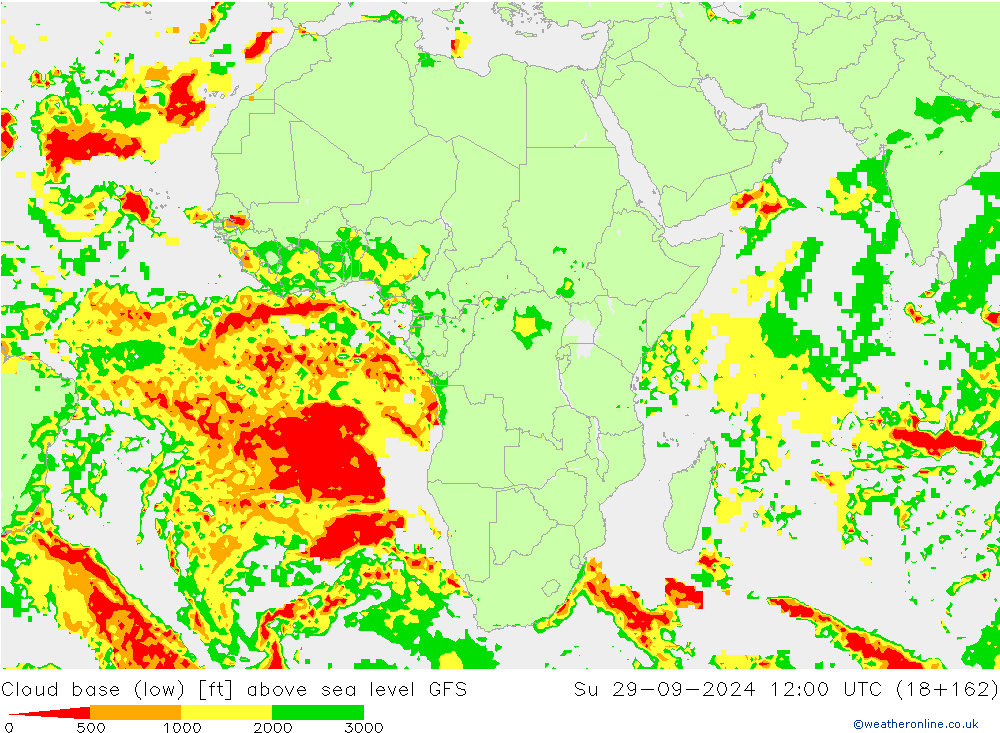 Cloud base (low) GFS Ne 29.09.2024 12 UTC