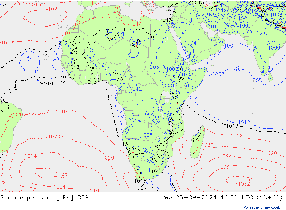 GFS: wo 25.09.2024 12 UTC