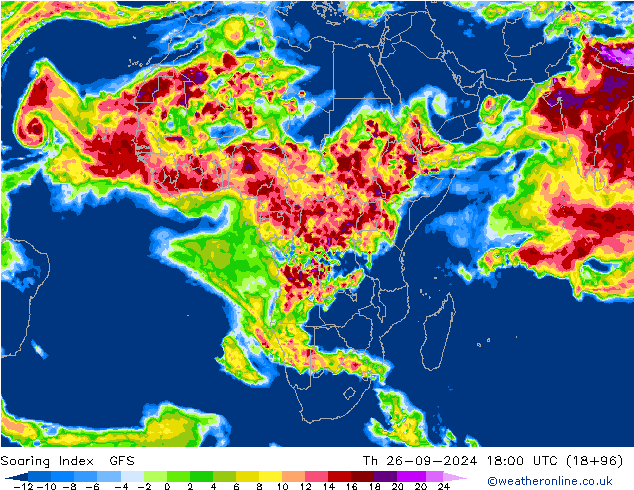 Soaring Index GFS Th 26.09.2024 18 UTC