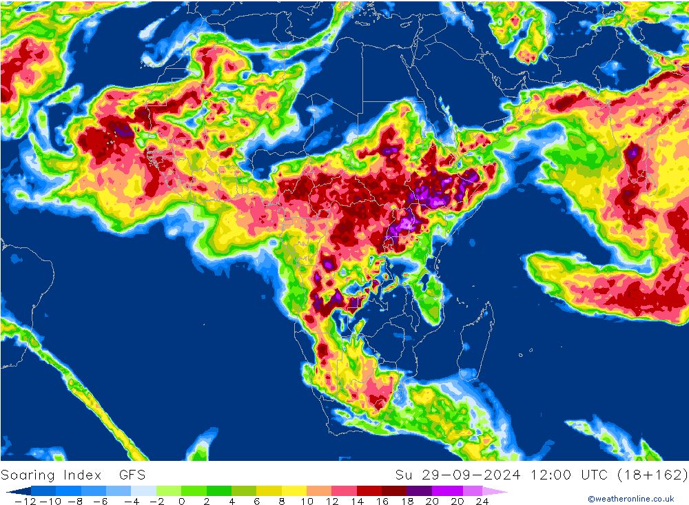 Soaring Index GFS zo 29.09.2024 12 UTC