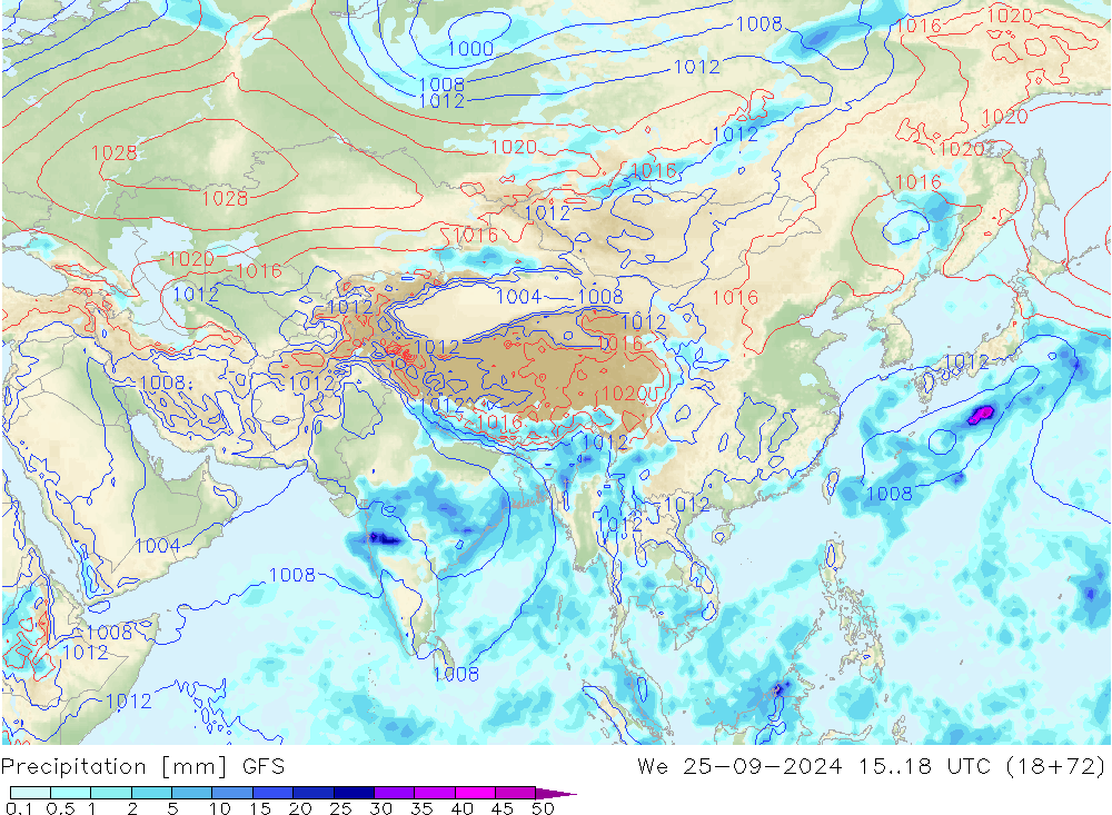 GFS: Çar 25.09.2024 18 UTC