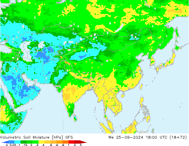 Hacimsel Toprak Nemi GFS Çar 25.09.2024 18 UTC