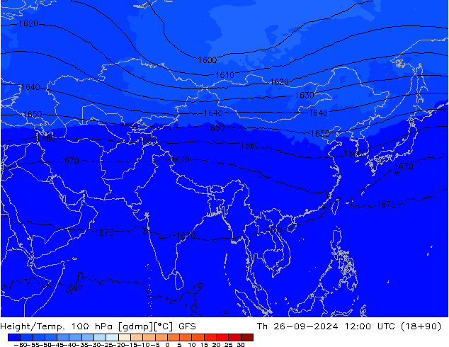 Height/Temp. 100 hPa GFS gio 26.09.2024 12 UTC