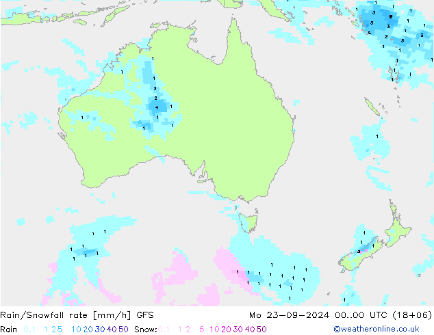 Rain/Snowfall rate GFS September 2024