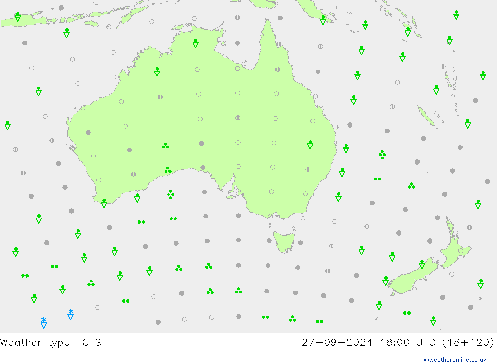 Weather type GFS Fr 27.09.2024 18 UTC