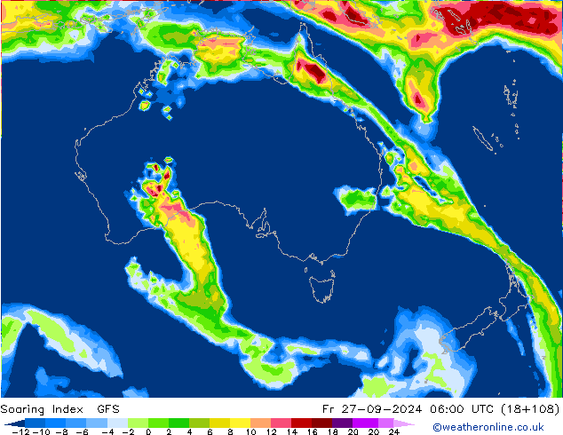 Soaring Index GFS Fr 27.09.2024 06 UTC