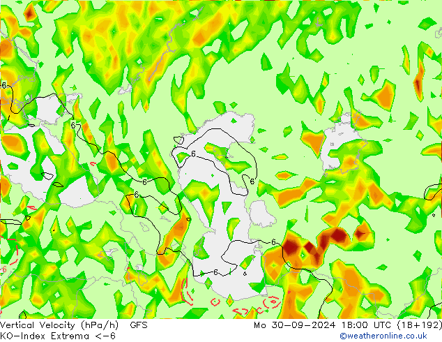 Convection-Index GFS Seg 30.09.2024 18 UTC