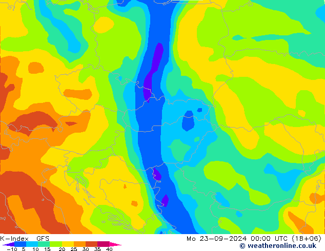 K-Index GFS septembre 2024