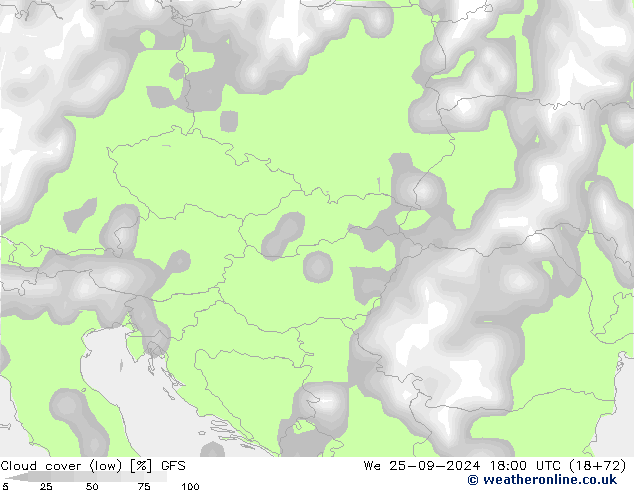 nuvens (baixo) GFS Qua 25.09.2024 18 UTC