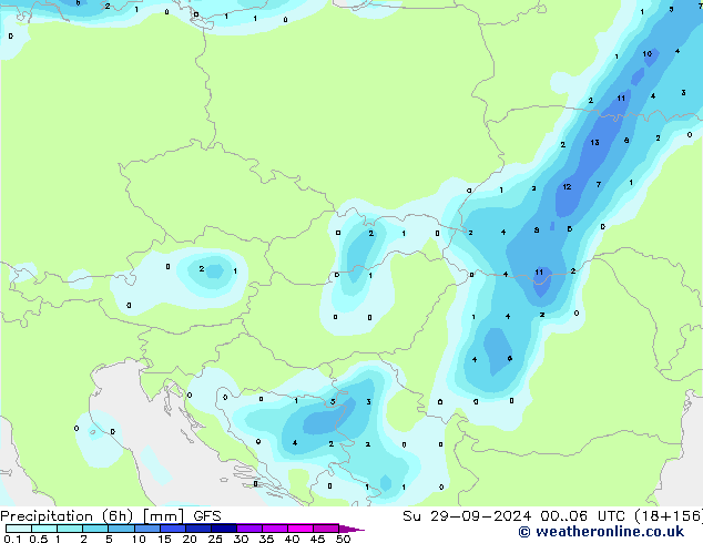 Z500/Rain (+SLP)/Z850 GFS Su 29.09.2024 06 UTC