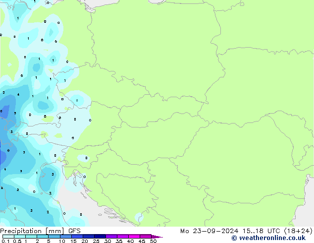 Yağış GFS Pzt 23.09.2024 18 UTC