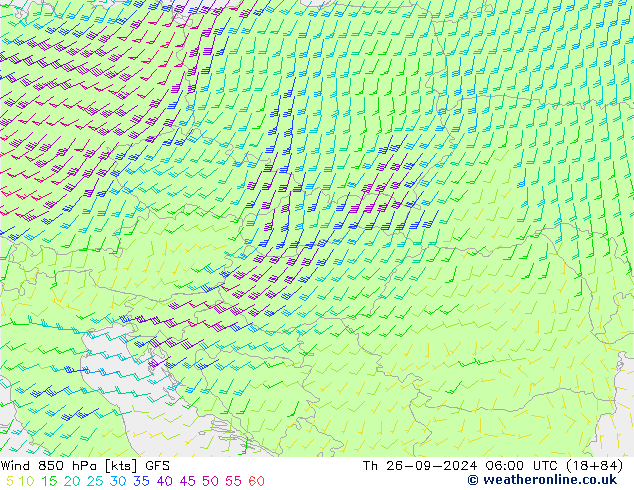  850 hPa GFS  26.09.2024 06 UTC