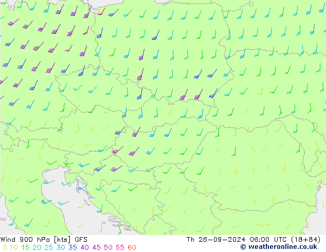  900 hPa GFS  26.09.2024 06 UTC