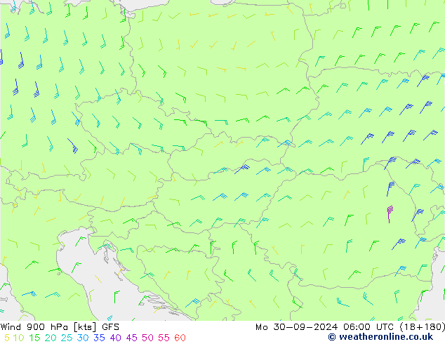  900 hPa GFS  30.09.2024 06 UTC