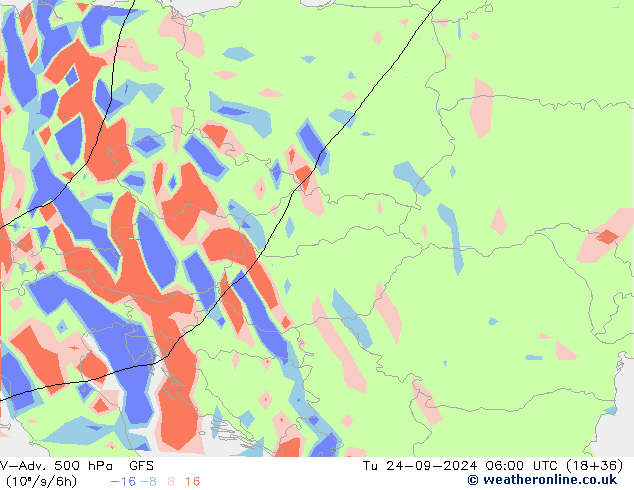 V-Adv. 500 hPa GFS di 24.09.2024 06 UTC