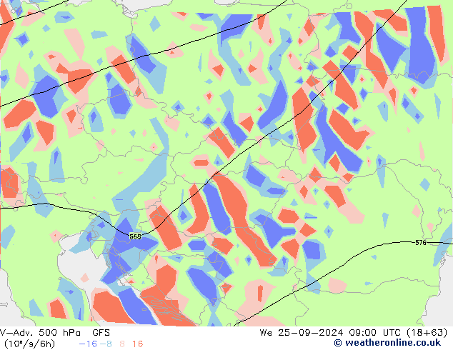 V-Adv. 500 hPa GFS We 25.09.2024 09 UTC