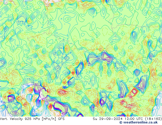 Vert. Velocity 925 hPa GFS dom 29.09.2024 12 UTC