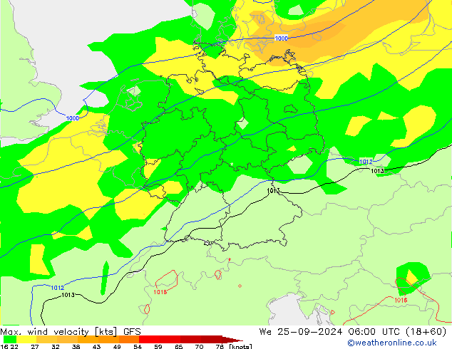 Max. wind velocity GFS septembre 2024