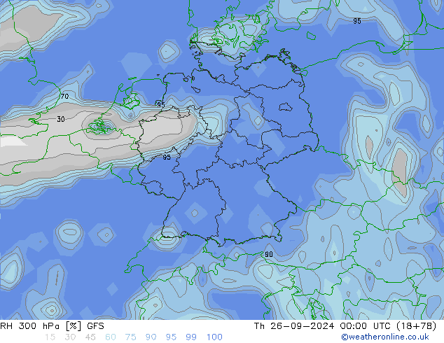 RH 300 hPa GFS  26.09.2024 00 UTC