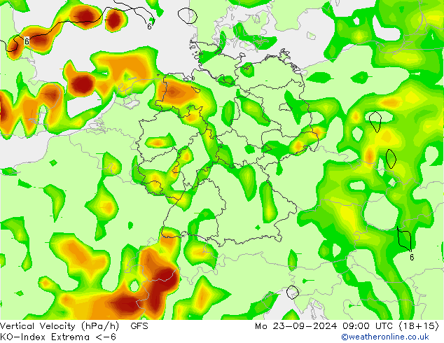 Convection-Index GFS Po 23.09.2024 09 UTC