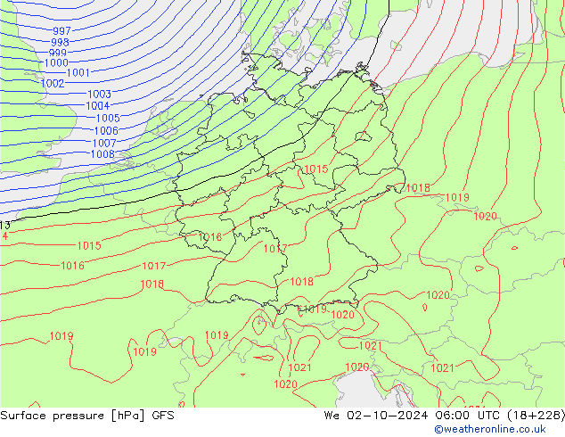 GFS: wo 02.10.2024 06 UTC