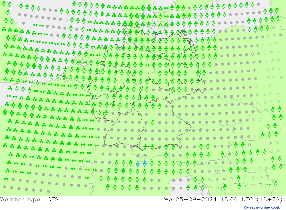 Weather type GFS St 25.09.2024 18 UTC