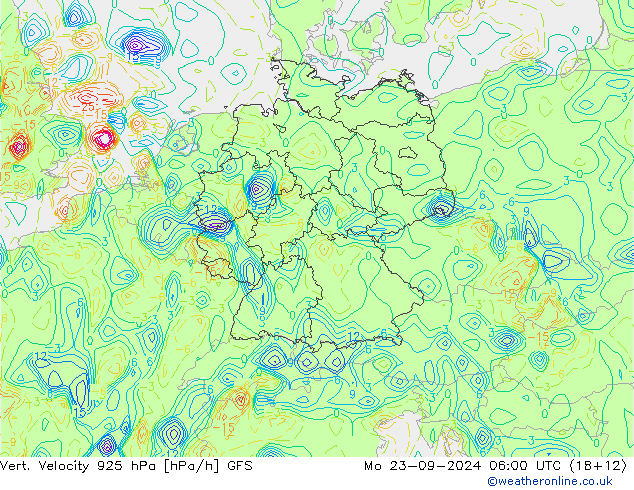 Vert. Velocity 925 hPa GFS Seg 23.09.2024 06 UTC