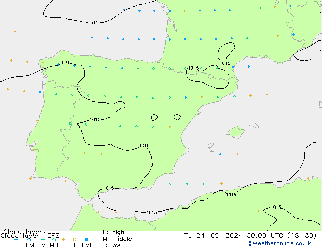 Cloud layer GFS mar 24.09.2024 00 UTC