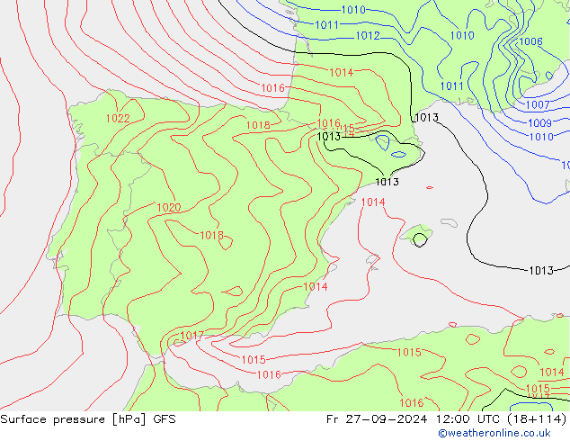 GFS: Fr 27.09.2024 12 UTC