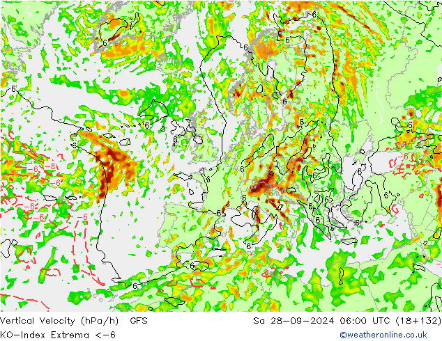 Konveksiyon - İndeks GFS Cts 28.09.2024 06 UTC