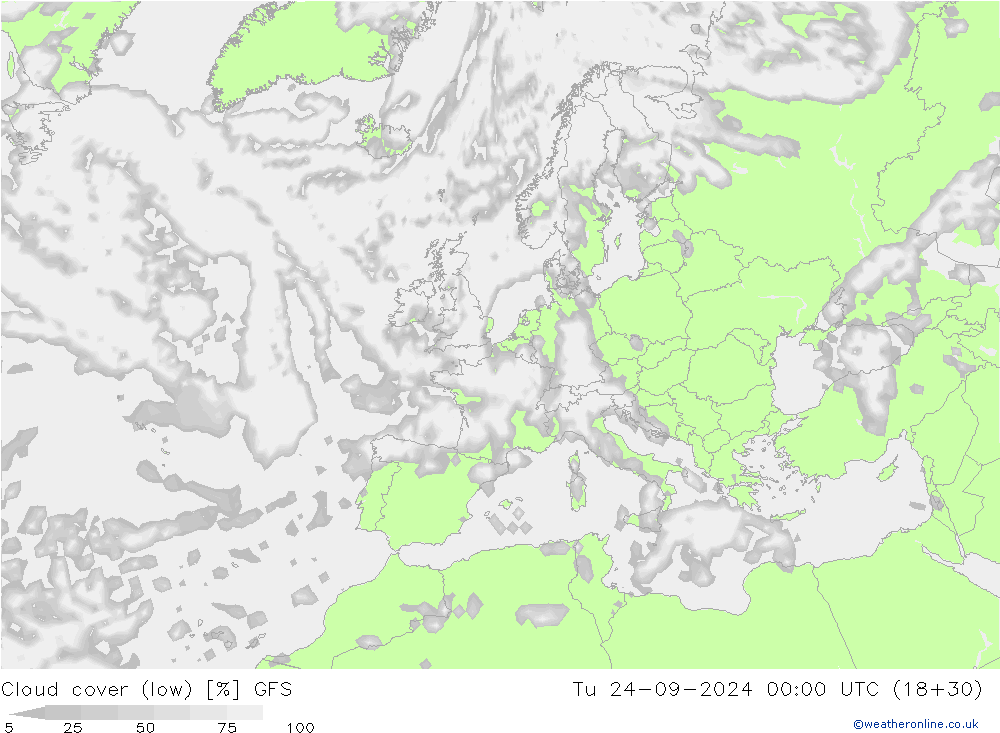 Nubes bajas GFS mar 24.09.2024 00 UTC